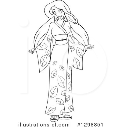 Royalty-Free (RF) Kimono Clipart Illustration by Liron Peer - Stock Sample #1298851