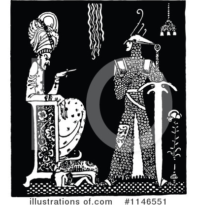 Royalty-Free (RF) King Clipart Illustration by Prawny Vintage - Stock Sample #1146551