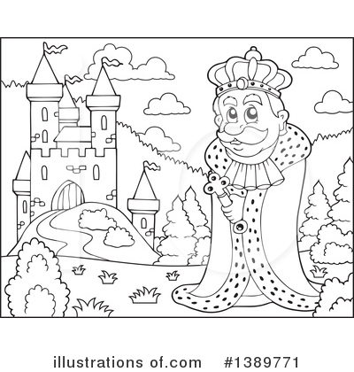 Royalty-Free (RF) King Clipart Illustration by visekart - Stock Sample #1389771