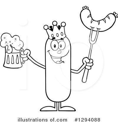 King Sausage Clipart #1294088 by Hit Toon