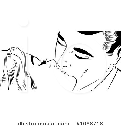 Royalty-Free (RF) Kissing Clipart Illustration by brushingup - Stock Sample #1068718