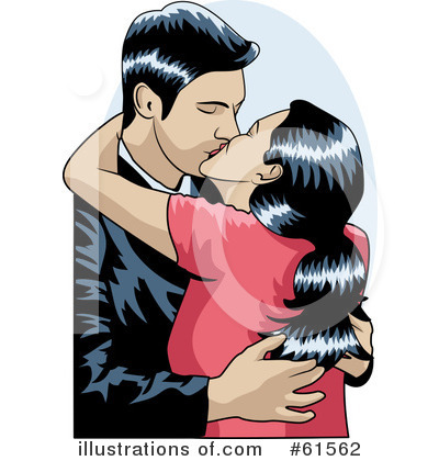 Royalty-Free (RF) Kissing Clipart Illustration by r formidable - Stock Sample #61562