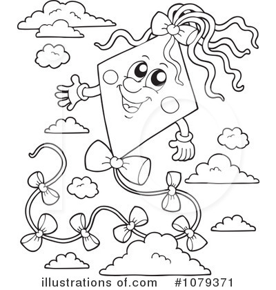 Royalty-Free (RF) Kite Clipart Illustration by visekart - Stock Sample #1079371