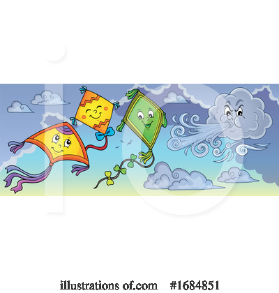 Royalty-Free (RF) Kite Clipart Illustration by visekart - Stock Sample #1684851