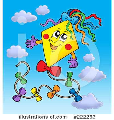 Royalty-Free (RF) Kite Clipart Illustration by visekart - Stock Sample #222263