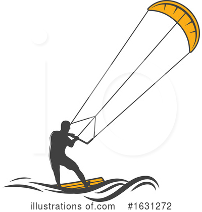 Kite Surfing Clipart #1631272 by Vector Tradition SM