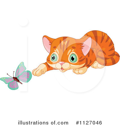 Royalty-Free (RF) Kitten Clipart Illustration by Pushkin - Stock Sample #1127046