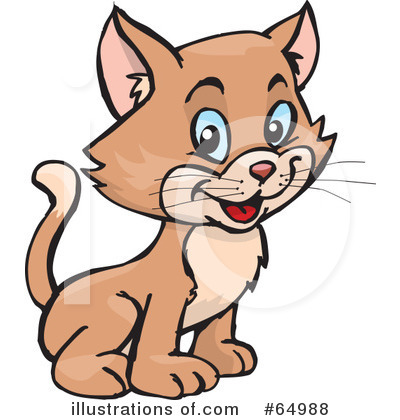 Royalty-Free (RF) Kitten Clipart Illustration by Dennis Holmes Designs - Stock Sample #64988