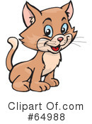Kitten Clipart #64988 by Dennis Holmes Designs