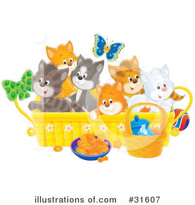 Royalty-Free (RF) Kittens Clipart Illustration by Alex Bannykh - Stock Sample #31607