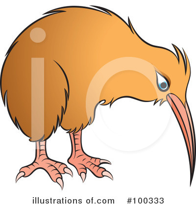 Royalty-Free (RF) Kiwi Bird Clipart Illustration by Lal Perera - Stock Sample #100333