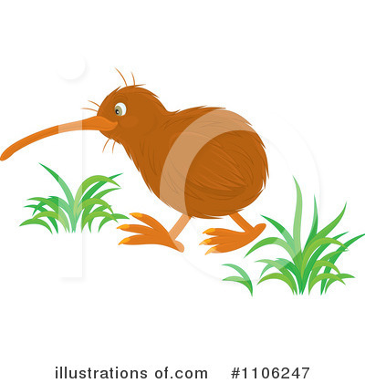 Royalty-Free (RF) Kiwi Bird Clipart Illustration by Alex Bannykh - Stock Sample #1106247