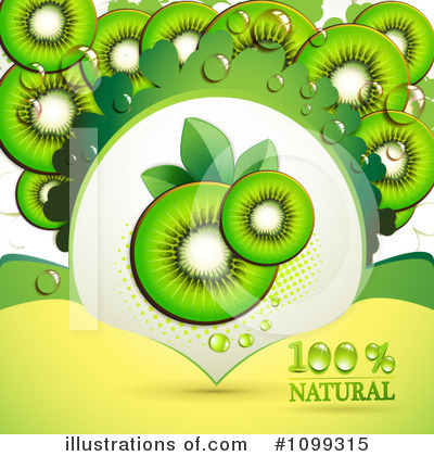Royalty-Free (RF) Kiwi Fruit Clipart Illustration by merlinul - Stock Sample #1099315