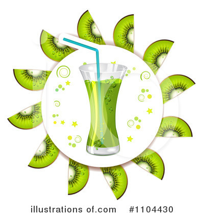Royalty-Free (RF) Kiwi Fruit Clipart Illustration by merlinul - Stock Sample #1104430