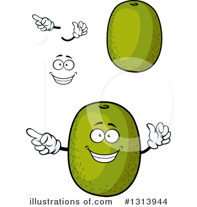 Royalty-Free (RF) Kiwi Fruit Clipart Illustration by Vector Tradition SM - Stock Sample #1313944