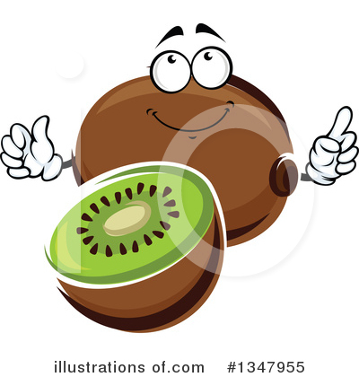 Kiwi Fruit Clipart #1347955 by Vector Tradition SM