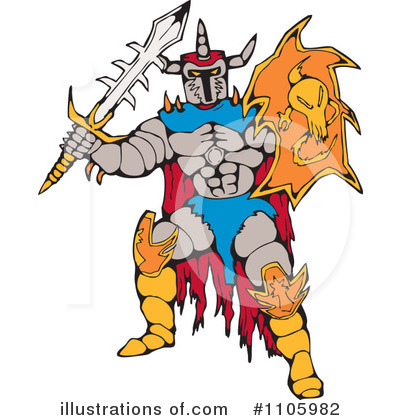 Royalty-Free (RF) Knight Clipart Illustration by patrimonio - Stock Sample #1105982