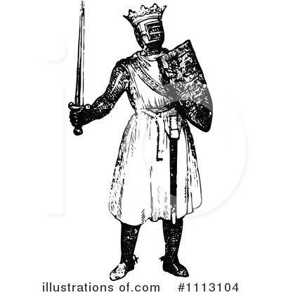 Royalty-Free (RF) Knight Clipart Illustration by Prawny Vintage - Stock Sample #1113104