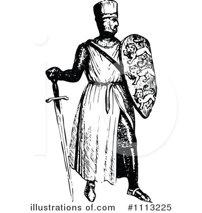 Royalty-Free (RF) Knight Clipart Illustration by Prawny Vintage - Stock Sample #1113225