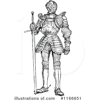 Royalty-Free (RF) Knight Clipart Illustration by Prawny Vintage - Stock Sample #1166651