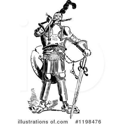 Royalty-Free (RF) Knight Clipart Illustration by Prawny Vintage - Stock Sample #1198476