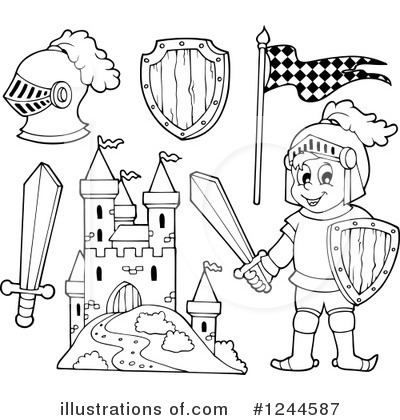 Royalty-Free (RF) Knight Clipart Illustration by visekart - Stock Sample #1244587