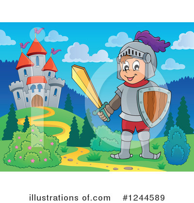 Royalty-Free (RF) Knight Clipart Illustration by visekart - Stock Sample #1244589
