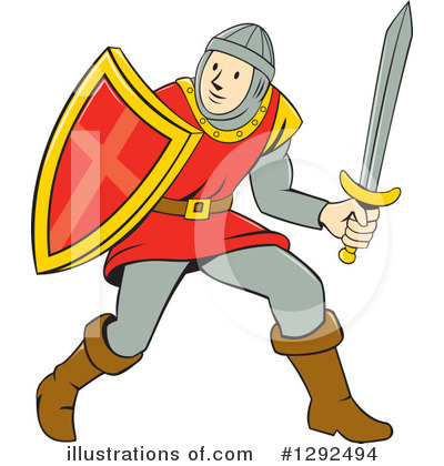 Royalty-Free (RF) Knight Clipart Illustration by patrimonio - Stock Sample #1292494
