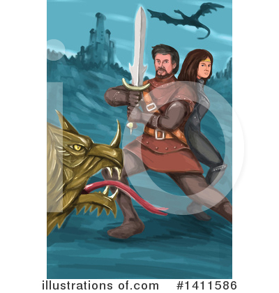 Royalty-Free (RF) Knight Clipart Illustration by patrimonio - Stock Sample #1411586