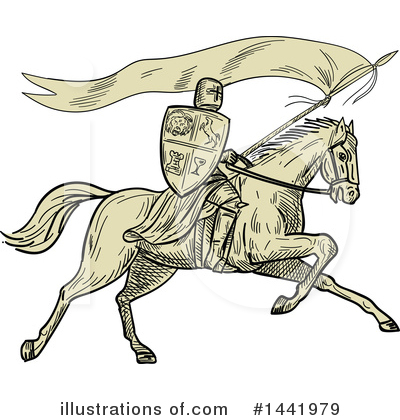 Royalty-Free (RF) Knight Clipart Illustration by patrimonio - Stock Sample #1441979