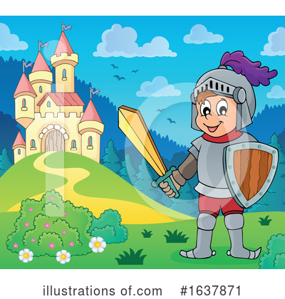 Royalty-Free (RF) Knight Clipart Illustration by visekart - Stock Sample #1637871