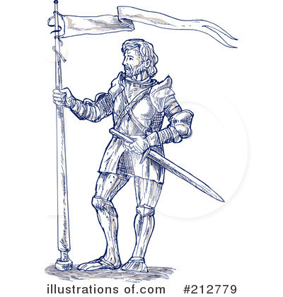 Royalty-Free (RF) Knight Clipart Illustration by patrimonio - Stock Sample #212779