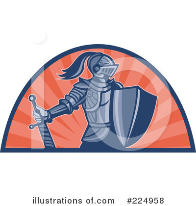 Royalty-Free (RF) Knight Clipart Illustration by patrimonio - Stock Sample #224958