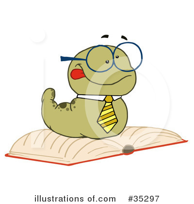 Book Worm Clipart #35297 by Hit Toon