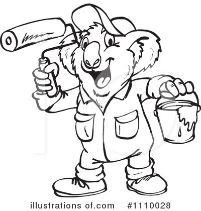 Painter Clipart #1110028 by Dennis Holmes Designs