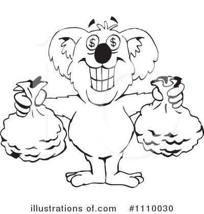 Royalty-Free (RF) Koala Clipart Illustration by Dennis Holmes Designs - Stock Sample #1110030