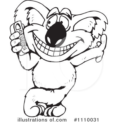 Royalty-Free (RF) Koala Clipart Illustration by Dennis Holmes Designs - Stock Sample #1110031