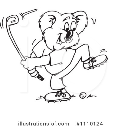 Golfing Clipart #1110124 by Dennis Holmes Designs