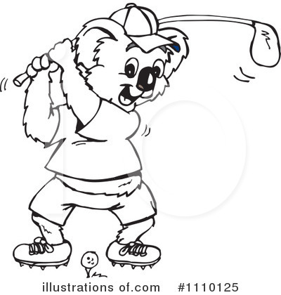 Golfing Clipart #1110125 by Dennis Holmes Designs