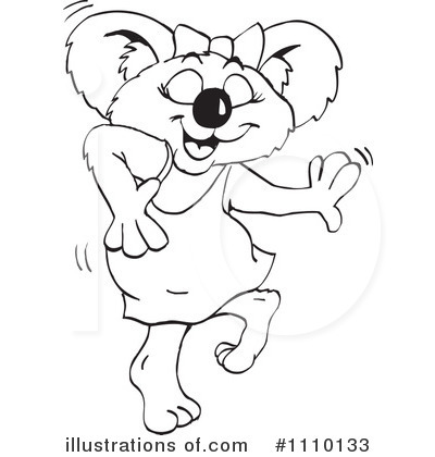 Royalty-Free (RF) Koala Clipart Illustration by Dennis Holmes Designs - Stock Sample #1110133