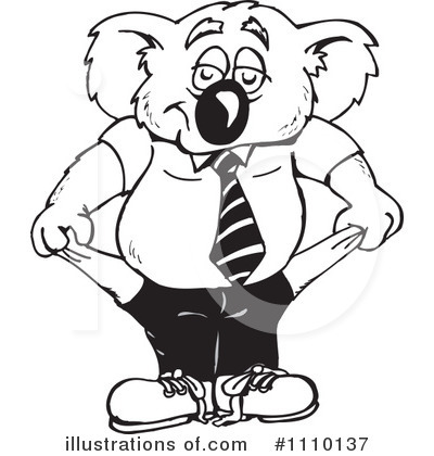 Royalty-Free (RF) Koala Clipart Illustration by Dennis Holmes Designs - Stock Sample #1110137
