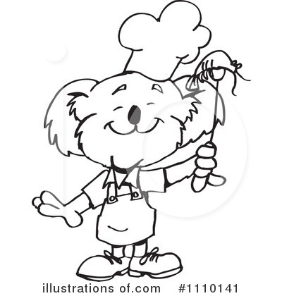 Royalty-Free (RF) Koala Clipart Illustration by Dennis Holmes Designs - Stock Sample #1110141