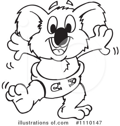 Royalty-Free (RF) Koala Clipart Illustration by Dennis Holmes Designs - Stock Sample #1110147