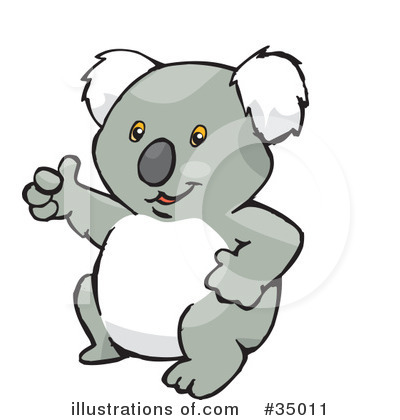 Royalty-Free (RF) Koala Clipart Illustration by Dennis Holmes Designs - Stock Sample #35011