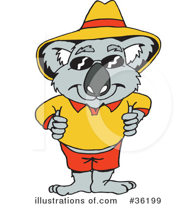 Royalty-Free (RF) Koala Clipart Illustration by Dennis Holmes Designs - Stock Sample #36199
