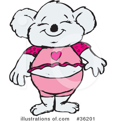 Royalty-Free (RF) Koala Clipart Illustration by Dennis Holmes Designs - Stock Sample #36201