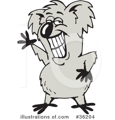 Royalty-Free (RF) Koala Clipart Illustration by Dennis Holmes Designs - Stock Sample #36204