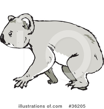 Royalty-Free (RF) Koala Clipart Illustration by Dennis Holmes Designs - Stock Sample #36205