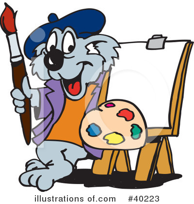 Painter Clipart #40223 by Dennis Holmes Designs