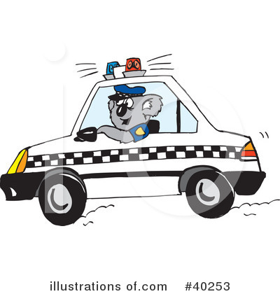 Cop Car Clipart #40253 by Dennis Holmes Designs